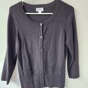 Vintage Ann Taylor Loft | 3/4 Length Sleeve Sweater Set | Black | Size M